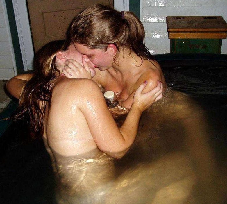 drunk amateur lesbian hot tub Porn Photos