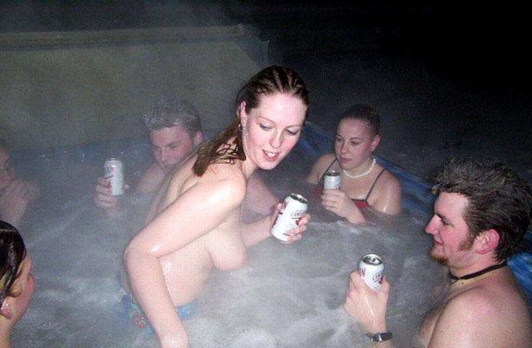 Amateur Naked Hot Tub Party.